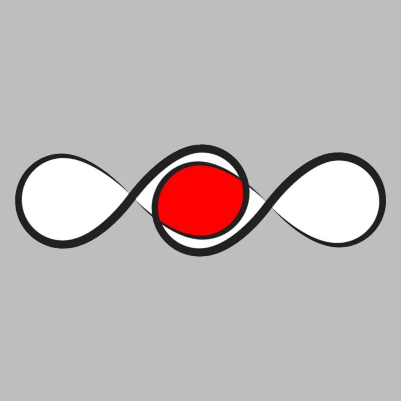 Ligne éternelle avec accent rouge