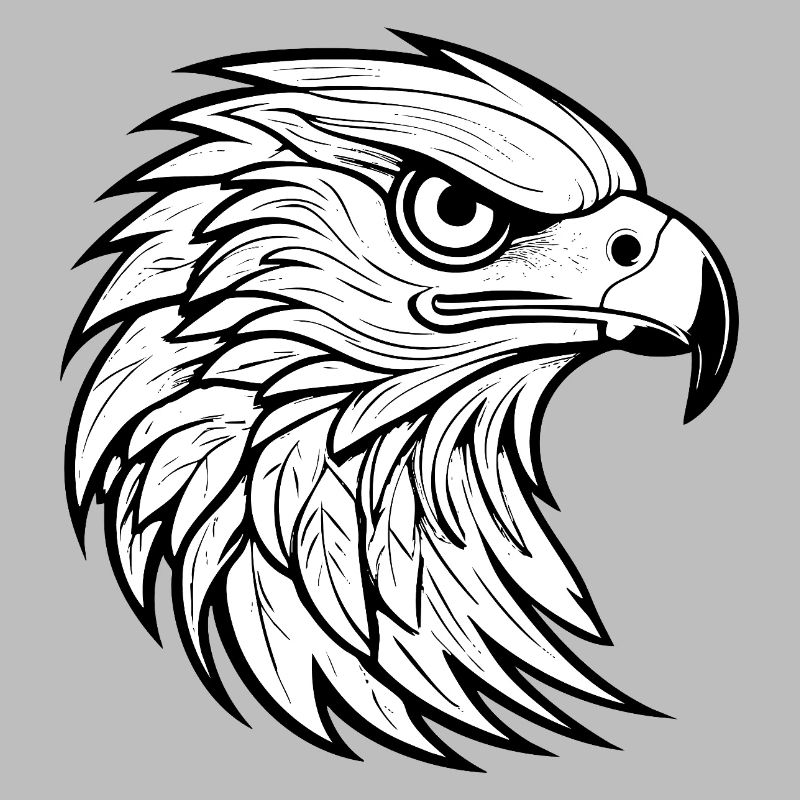 Stylized eagle head design