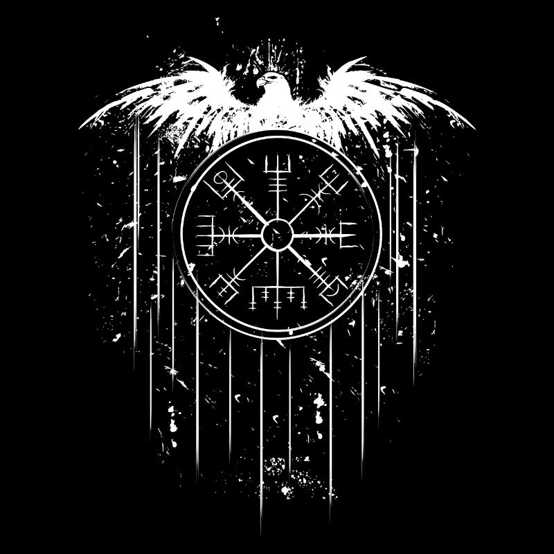 Vegvisir Runic Compass - Eagle Celts Vikings