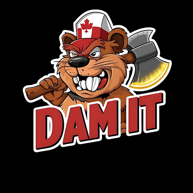 "Dam It" Beaver Canada Pride Funny Lumberjack