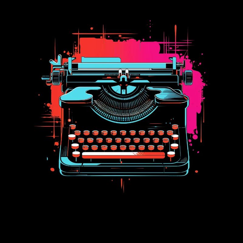 Machine à écrire Retrowave