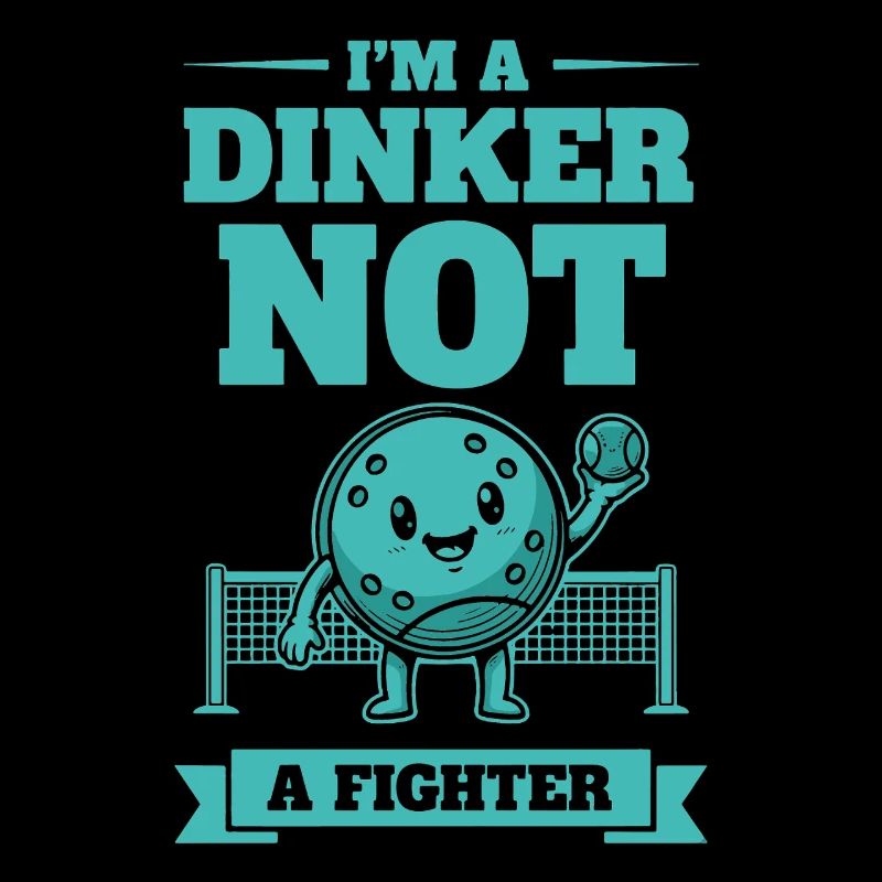 Pickleball Funny Player Dinker Not A Fighter Love