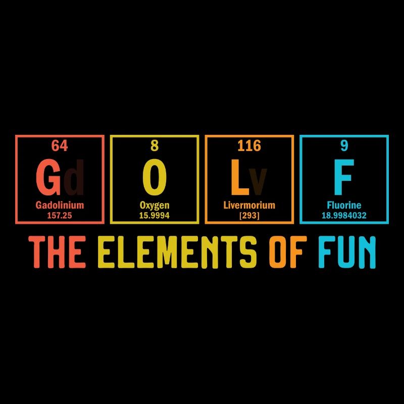 Golf Periodic Table for Chemistry Lovers Golfing