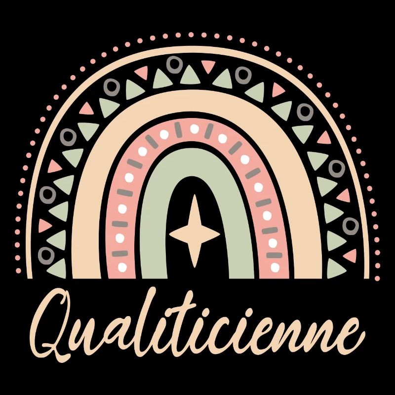 Cadeau Qualiticienne. Boho Rainbow qualiticienne.