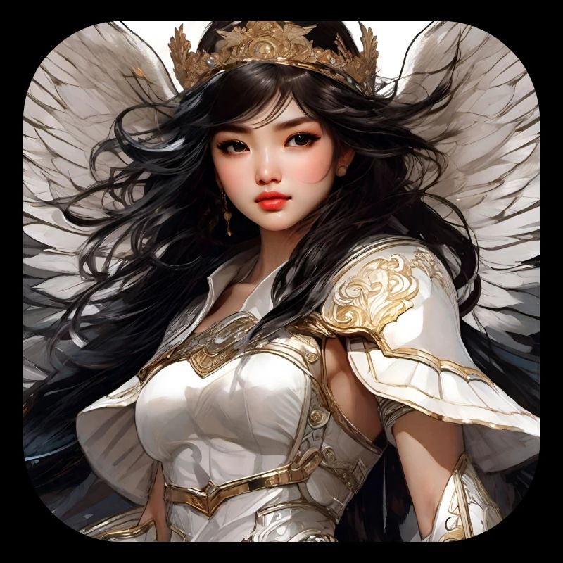 Süßer Engel mit Krone