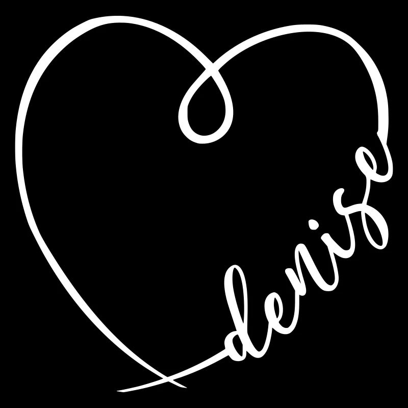 Denise Name Calligraphy Heart