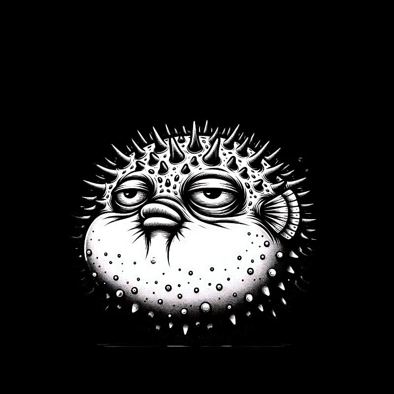 Grumpy puffer fish – a statement
