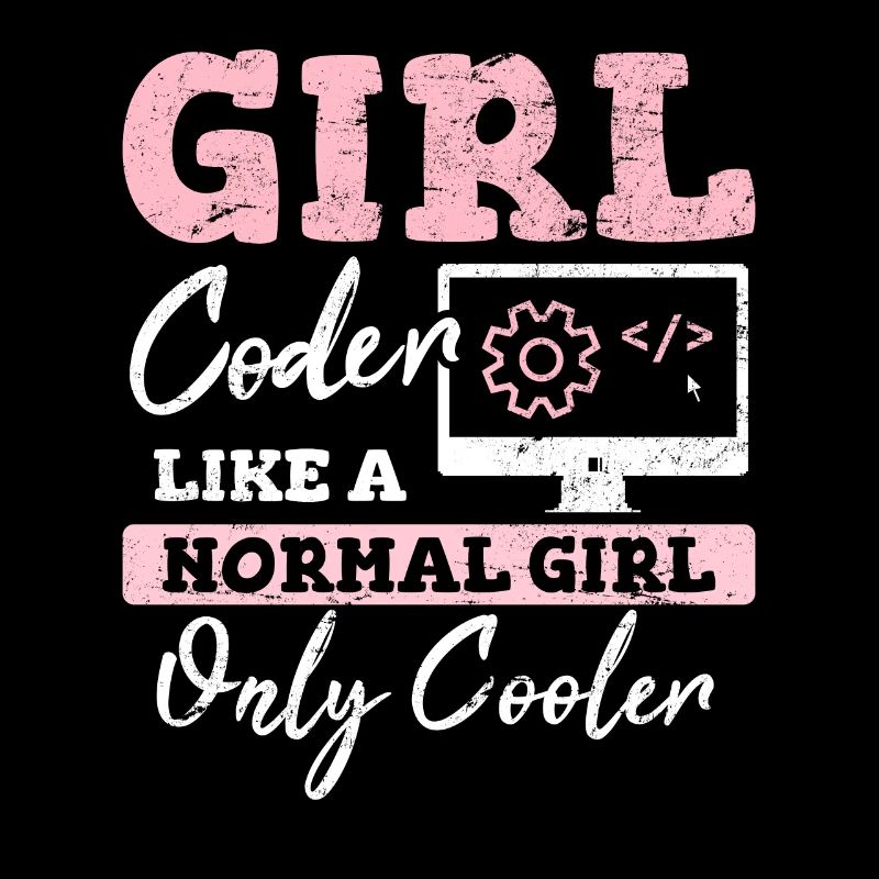 Funny Girl Coder Computer Programming Code Web Dev