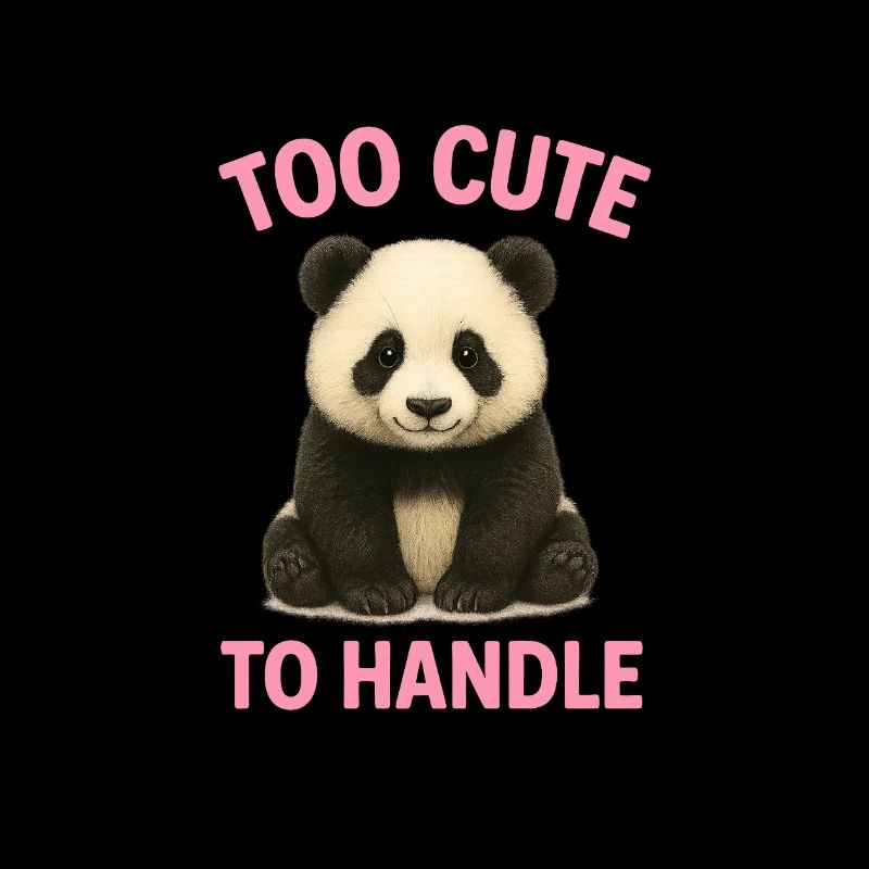 Cute panda with saying