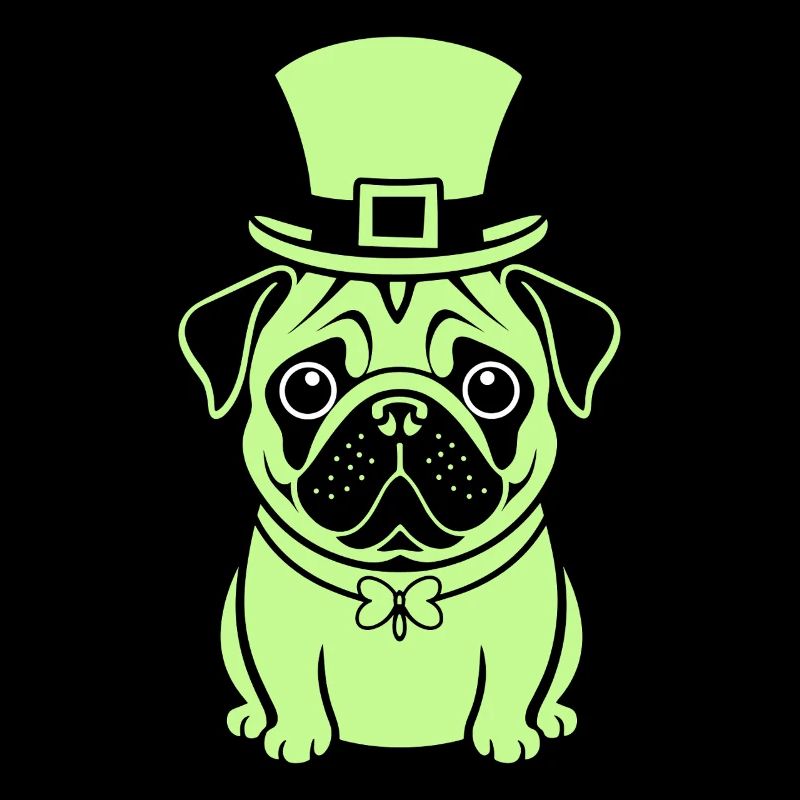 Conception de chapeau mignon carlin pour la Saint-Patrick