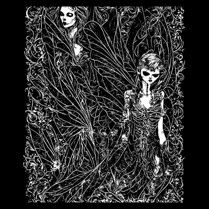 Fairycore Ästhetik Skelett Fee Goth Grunge G