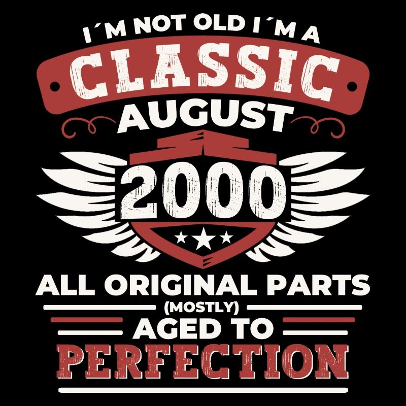 Vintage 2000 Classic Cadeau d’anniversaire Août