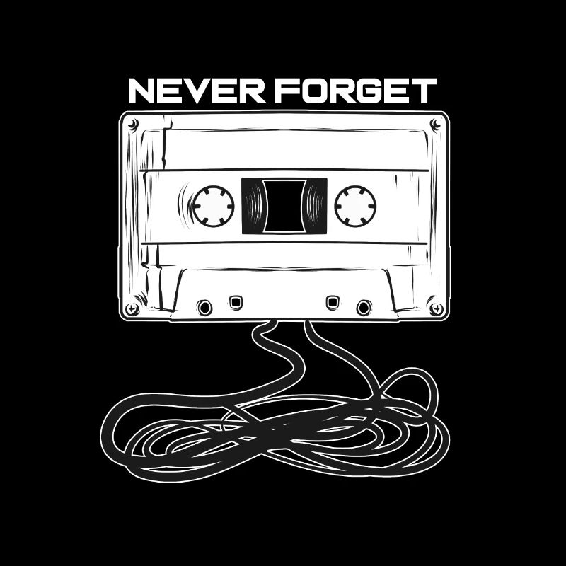 Never Forget Audio Cassette Tape 80s