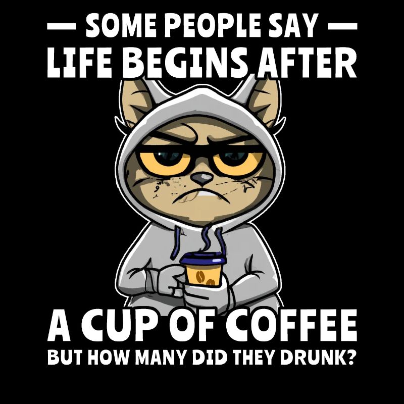 Coffee Cat Coffee Drinker