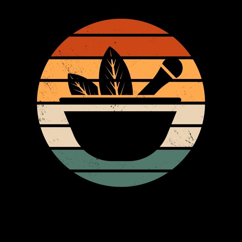 Retro herb and mortar design
