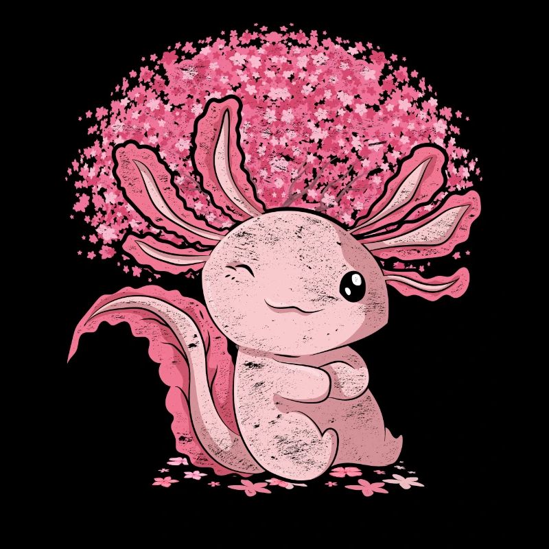 Cherry Blossom Tree Amphibian Gift Sakura Axolotl