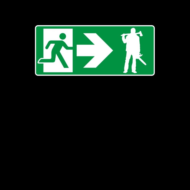 Emergency exit lumberjack woodsman