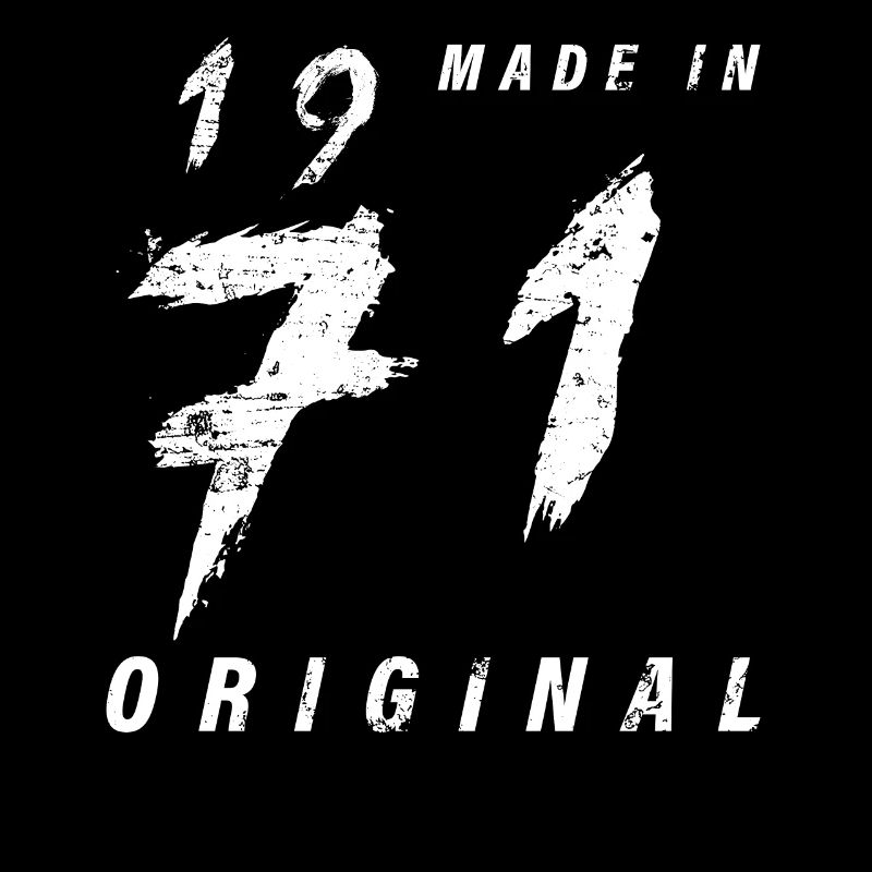 Made In 1971 Original Geburtstag Grunge Distressed