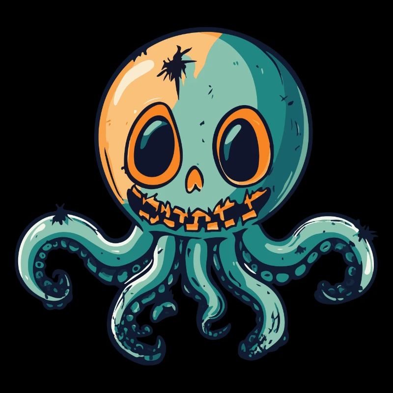 Octopus Halloween Zombie