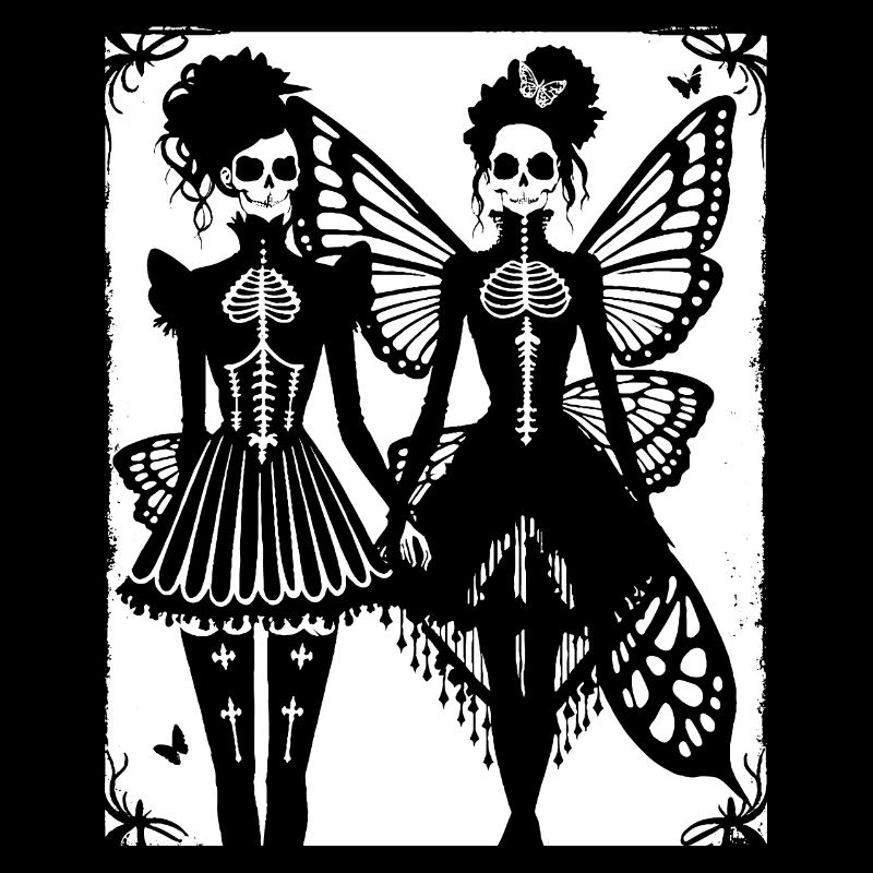 Fairycore Ästhetik Skelett Fee Goth Grunge G