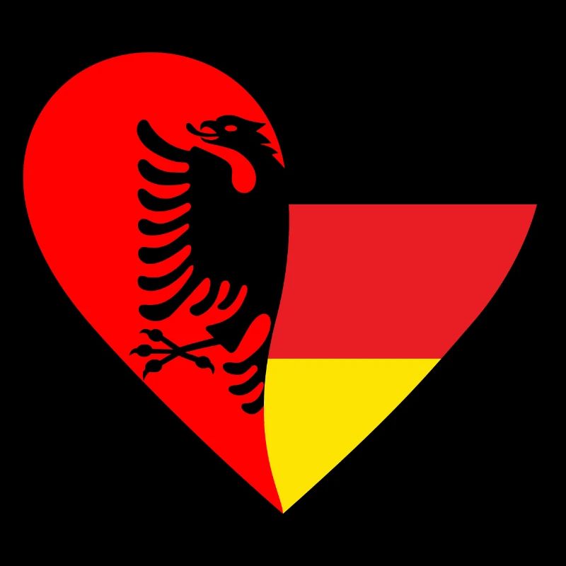 Albania Germany Heart