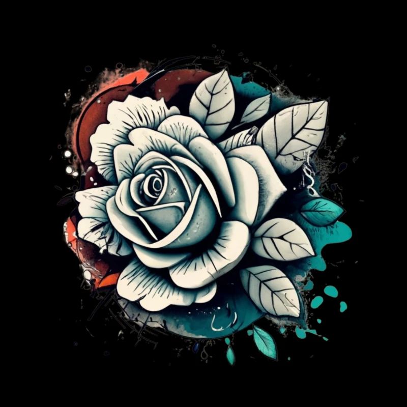 weiße Rose Vector Design