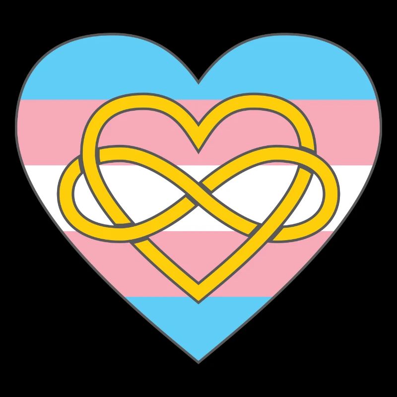 Polyamory Infinity Heart Trans Pride