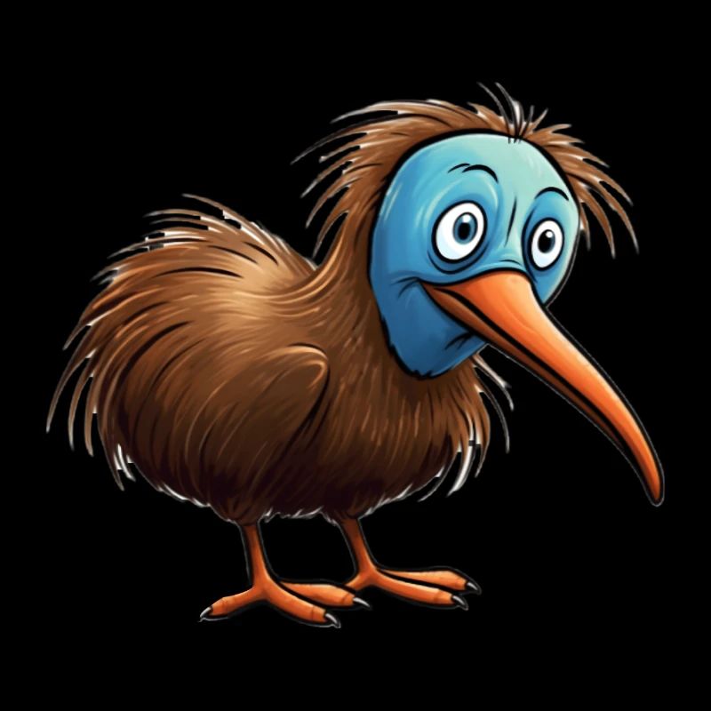 Kiwi Bird with blue Face