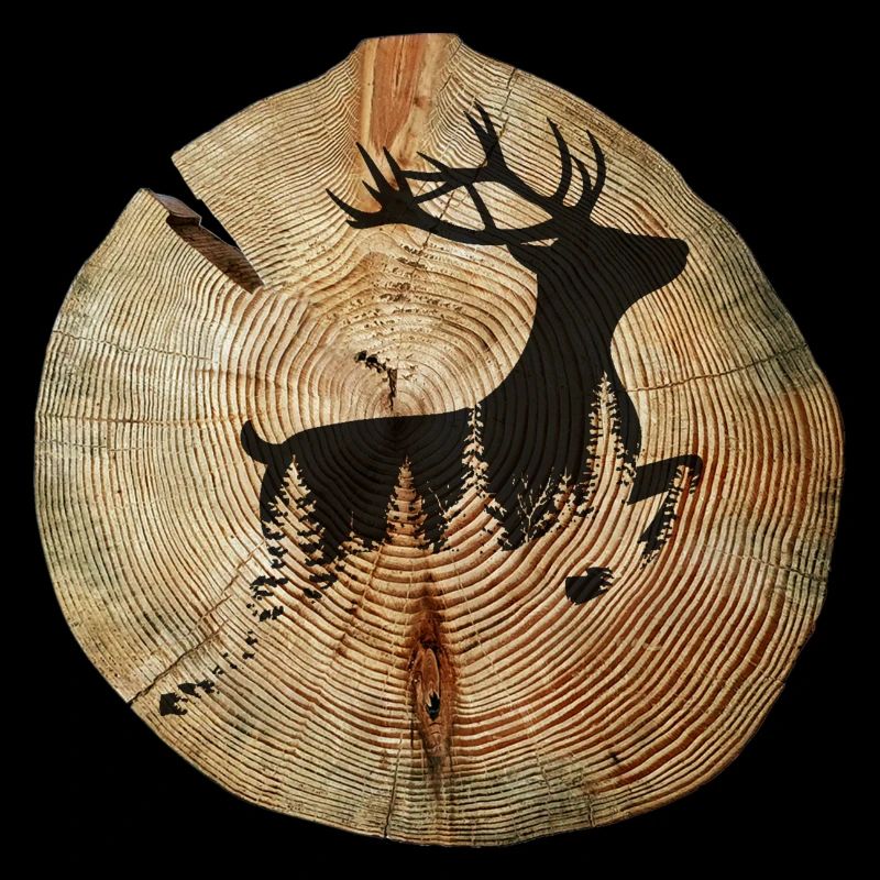 Baumscheibe Hirsch