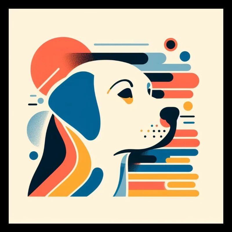 Styles vectoriels de risographie du Labrador