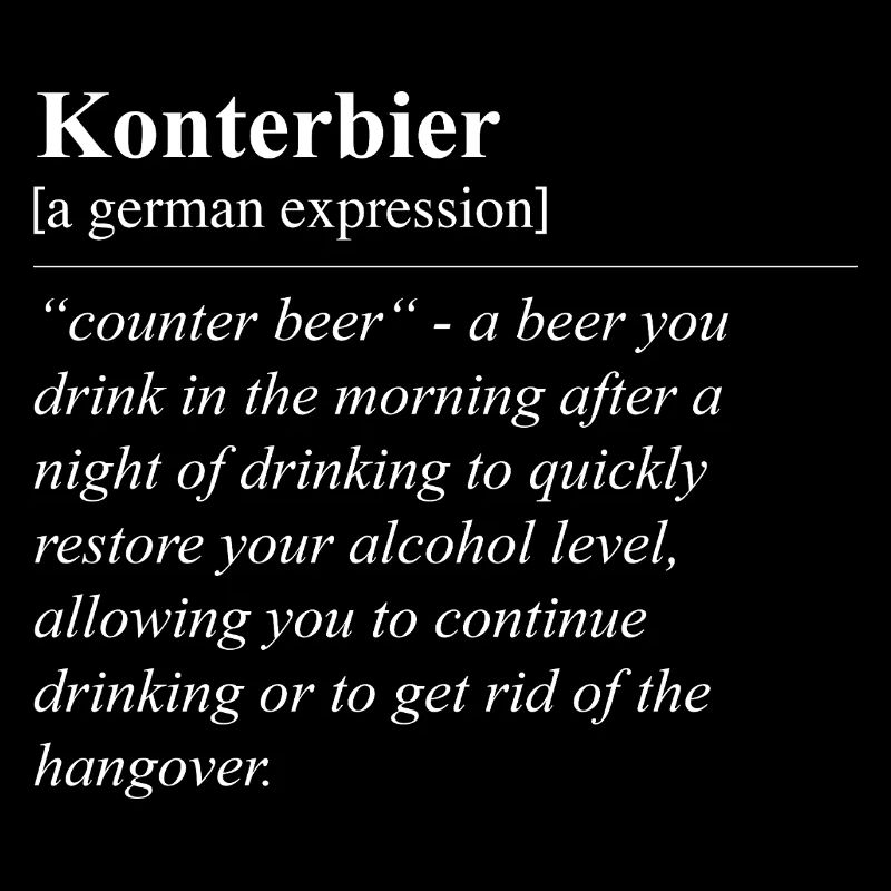 Counter Bier Grappig Duits Idioom