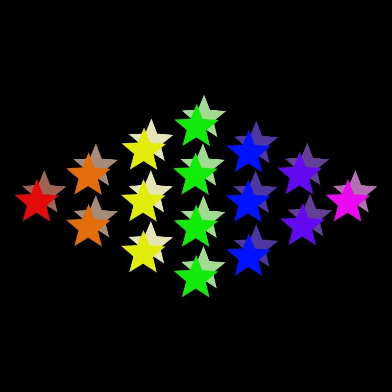 Sterne bunt Regenbogen Geschenkidee