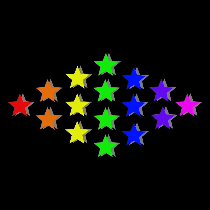 Sterne Regenbogen Geschenkidee bunt