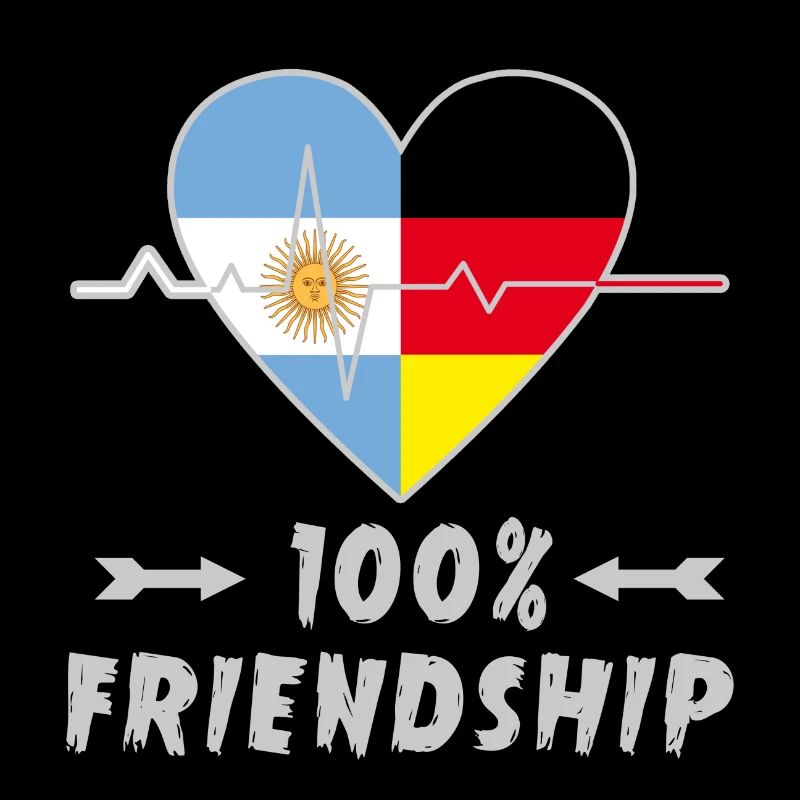 Argentinien und Deutschland 100% Freundschaft