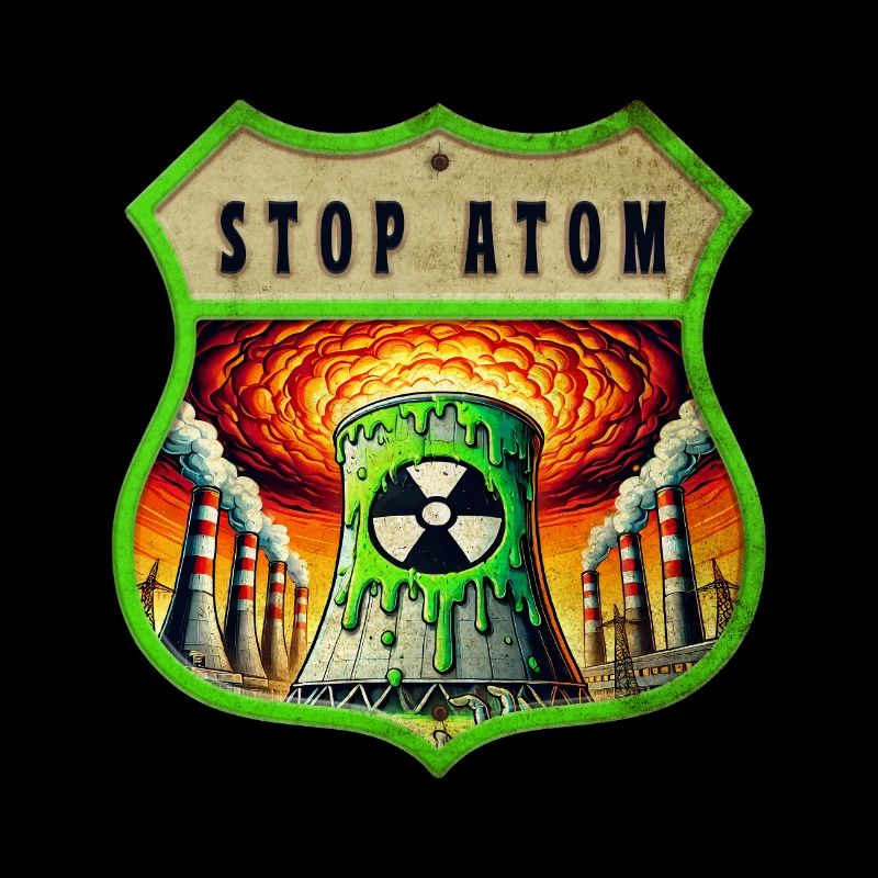 Stop Atom Wappen Design