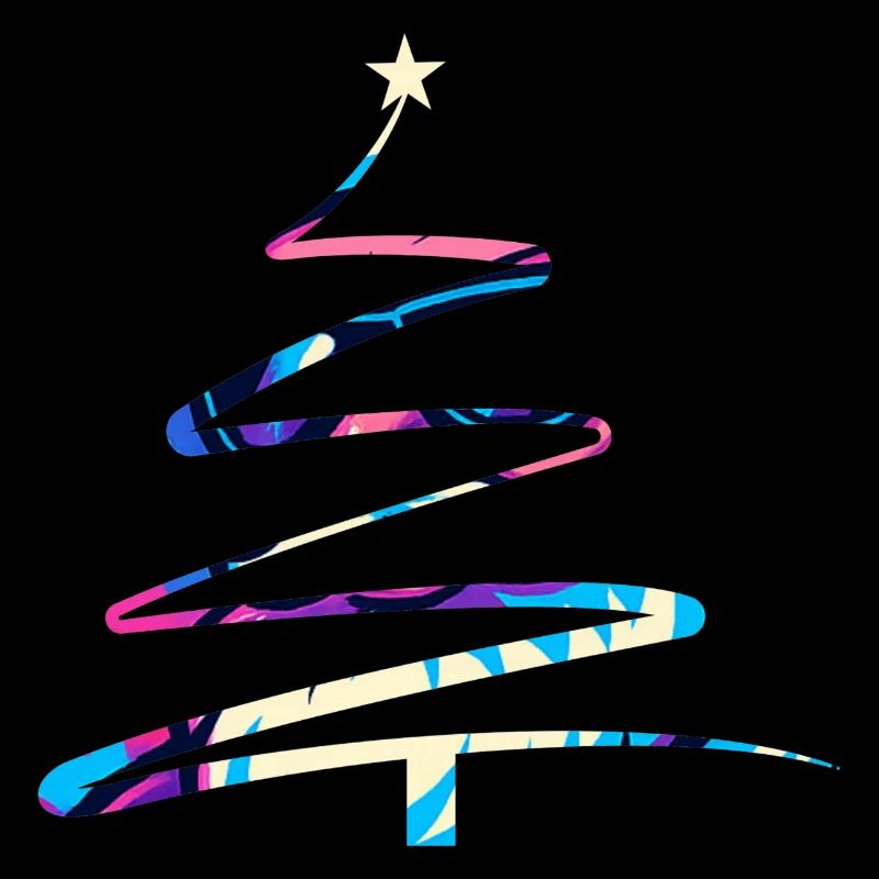 Weihnachtsbaum One-Line Design – Modern & Bunt
