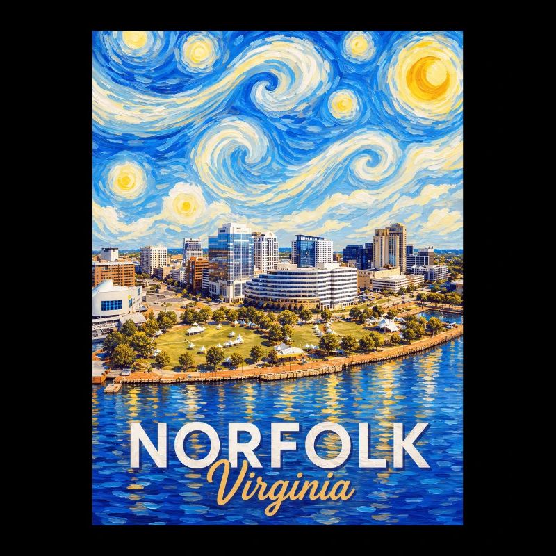 Norfolk Skyline Starry Night