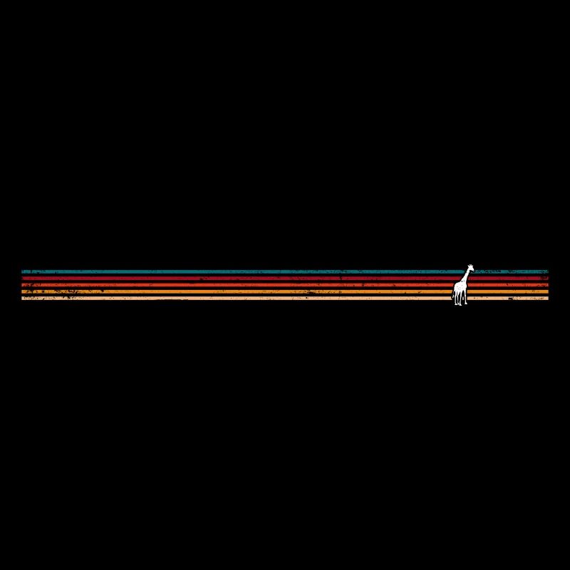 Giraffe on Colourful Stripe Backdrop
