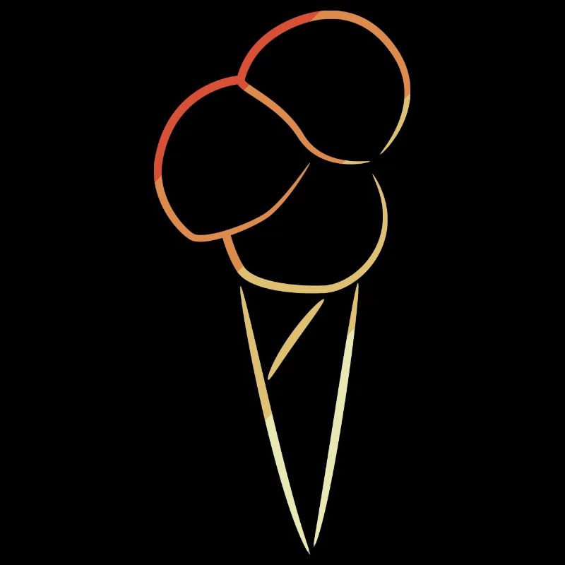 Vintage Eiscreme Skizze