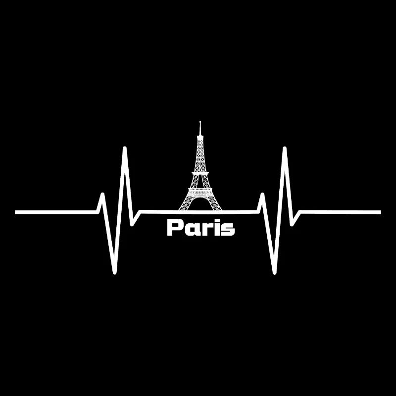 Heartbeat with Eiffel Tower Paris