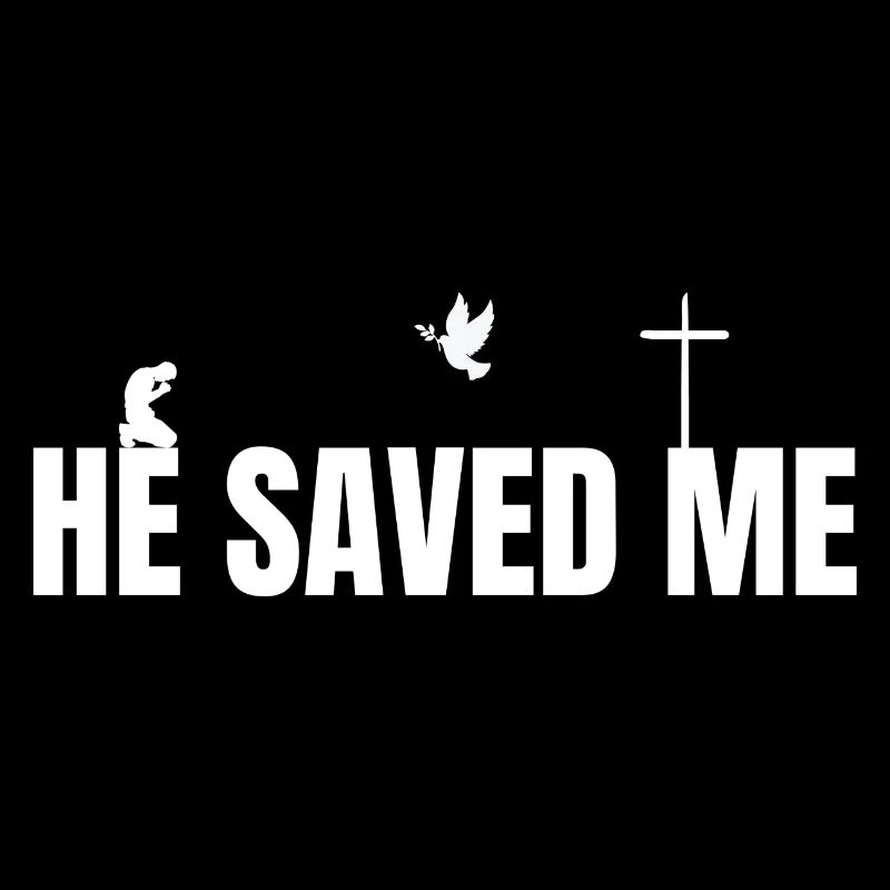 He saved me! Kreuz Christlich Glaube Geschenk