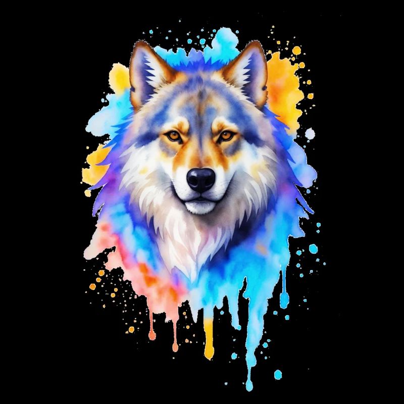 Wolf Aquarell