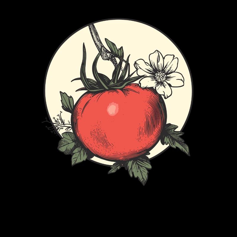 Tomate esthétique avec fleur