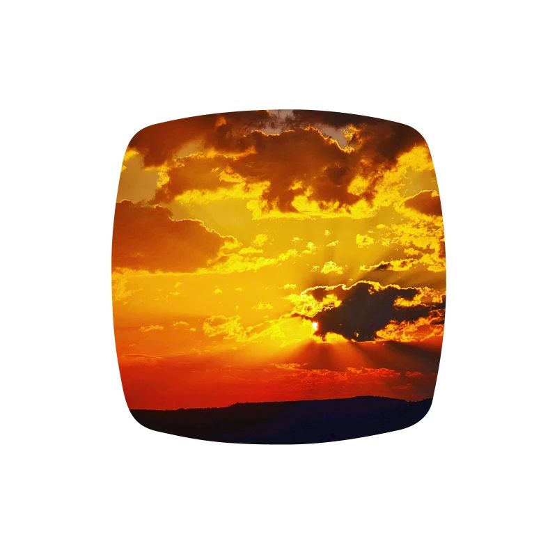 Rayons de feu du coucher de soleil