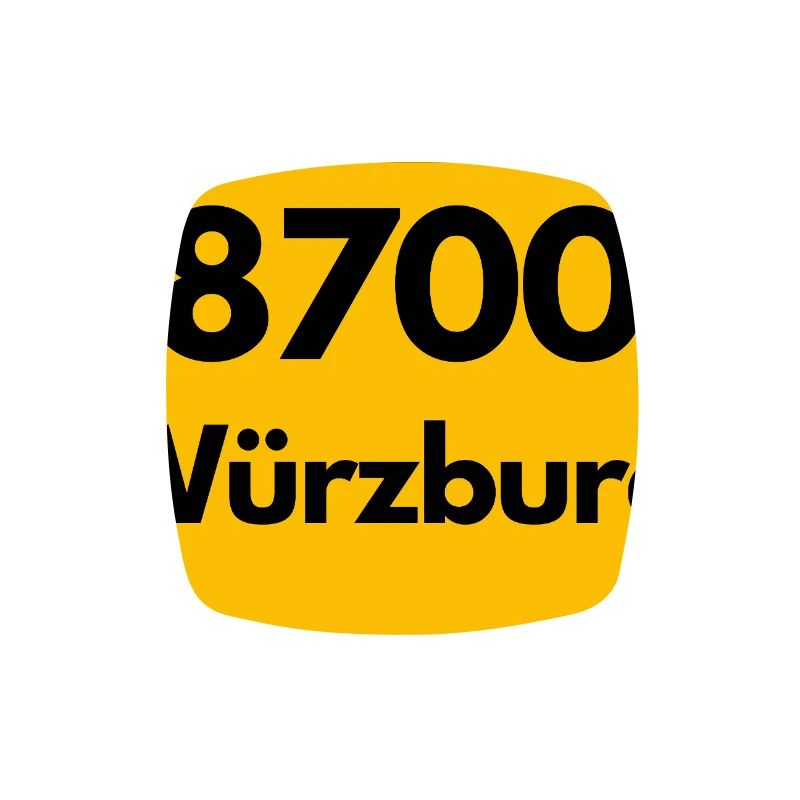 OLD POSTCODE POSTCODE RETRO 8700 WÜRZBURG FRANKEN