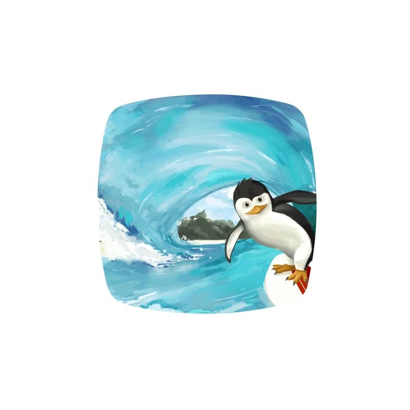 Affiche de pingouin de surf