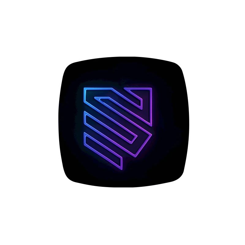 Neon Geometry Logo Gradient