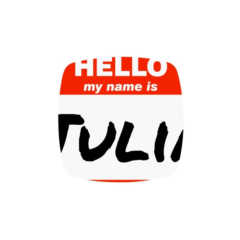 Hello My Name Is Julia Label Name Tag