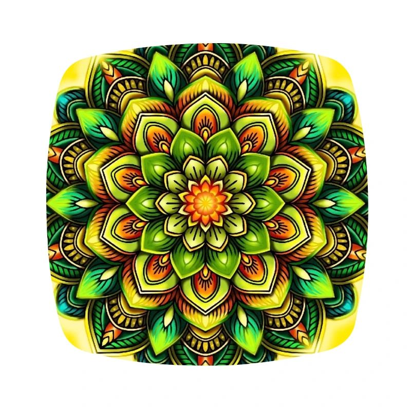 Glowing Mandala Flower Pattern