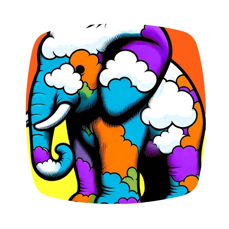 Elephant with Cloud and Clouds